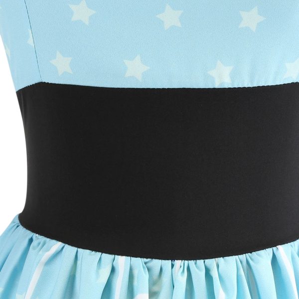 Christmas Printed Halter Neck Vintage Dress - Image 5