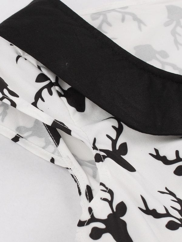 Christmas Vintage Reindeer Print Pin Up Dress - Image 3