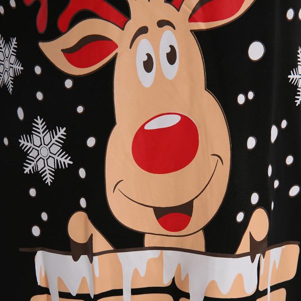 Christmas Elk Print Mini Tee Dress - Image 4