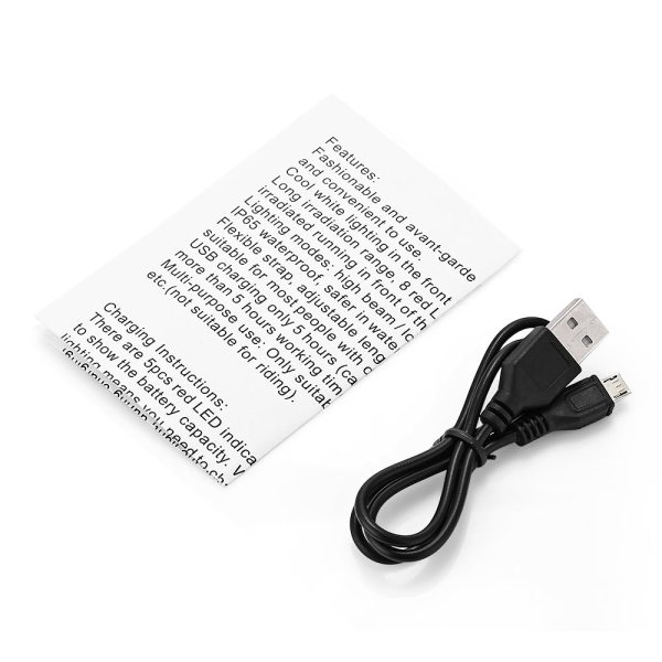 20M Lighting USB Charging Night Running Sports LED Light with Red Taillight - Image 4