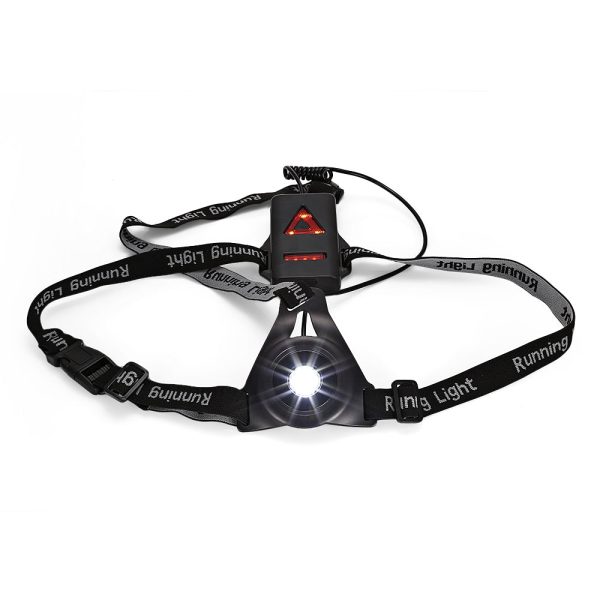 20M Lighting USB Charging Night Running Sports LED Light with Red Taillight - Image 2