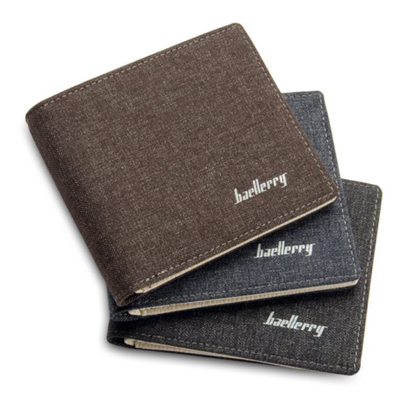 Baellerry Slim Coin Money Card Holder Canvas Pocket Men Wallet - Image 11