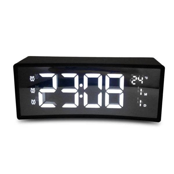 3D Curved Surface Screen Floating LED Display Smart Alarm Electronic Clock