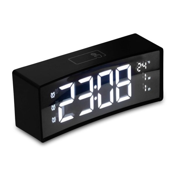 3D Curved Surface Screen Floating LED Display Smart Alarm Electronic Clock - Image 2