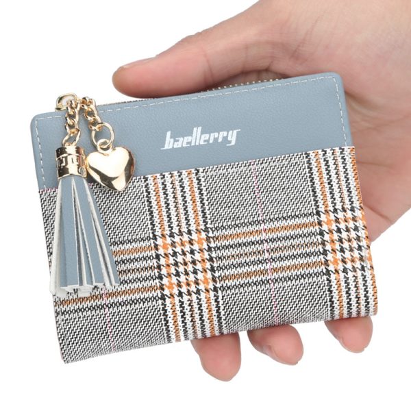 Baellerry Tassel Sweetheart Wave Striped Zipper Women Wallet - Image 3