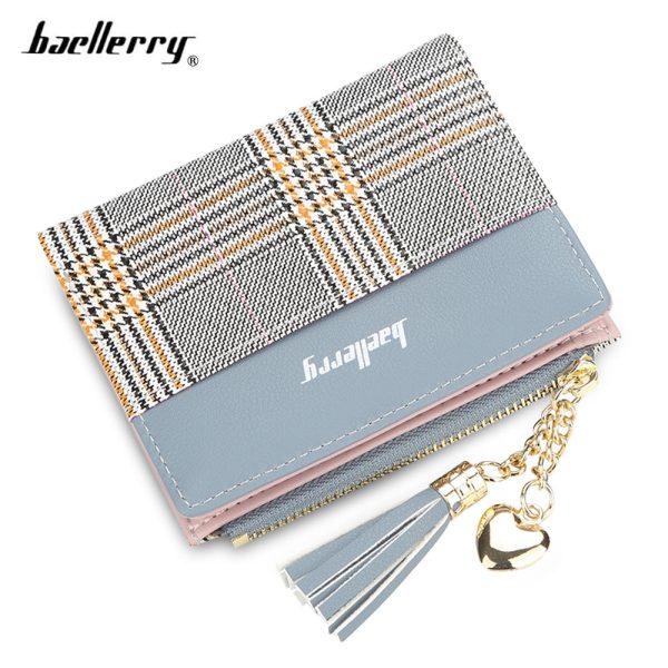 Baellerry Tassel Sweetheart Wave Striped Zipper Women Wallet