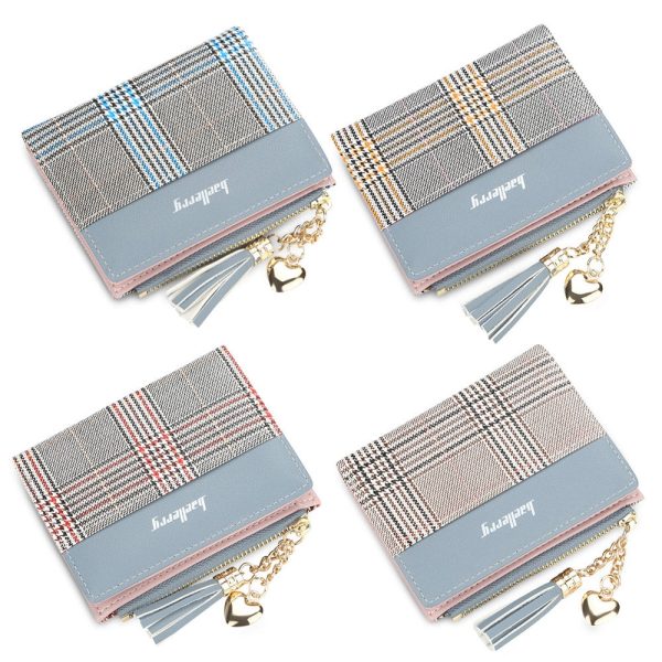 Baellerry Tassel Sweetheart Wave Striped Zipper Women Wallet - Image 5