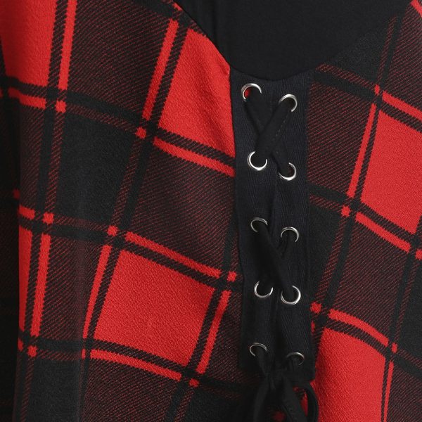 Asymmetric Lace Up Dress - Image 5