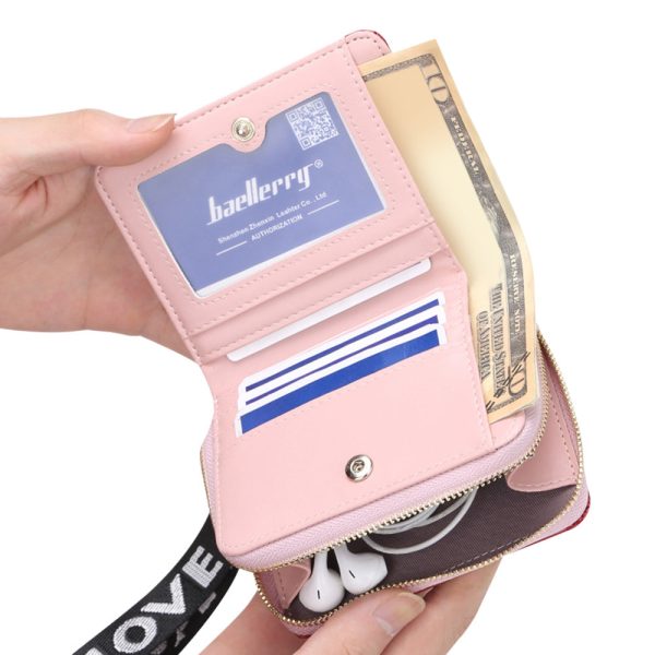 Baellerry Women Wallet PU Leather Zipper Hasp Card Slot Cash Coin Pocket - Image 5