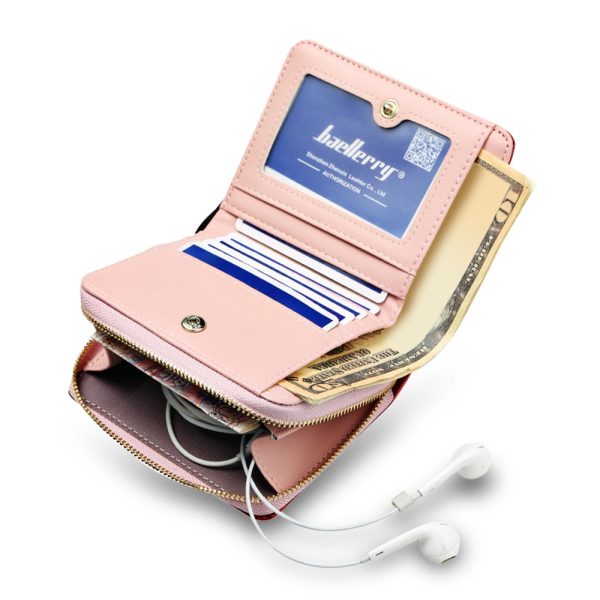 Baellerry Women Wallet PU Leather Zipper Hasp Card Slot Cash Coin Pocket - Image 4