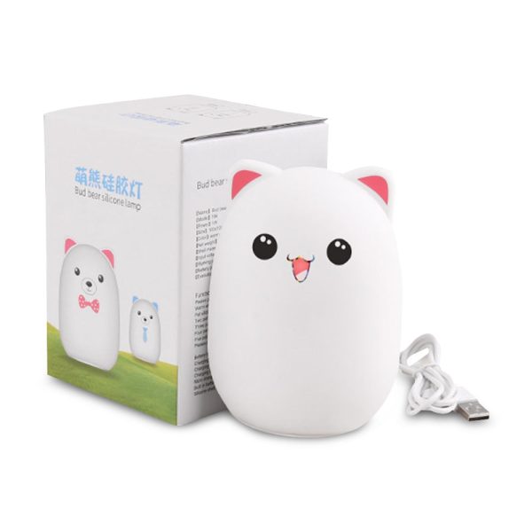 Bear Patting Tap Night Light Lamp for Bedroom USB Colorful Light - Image 7