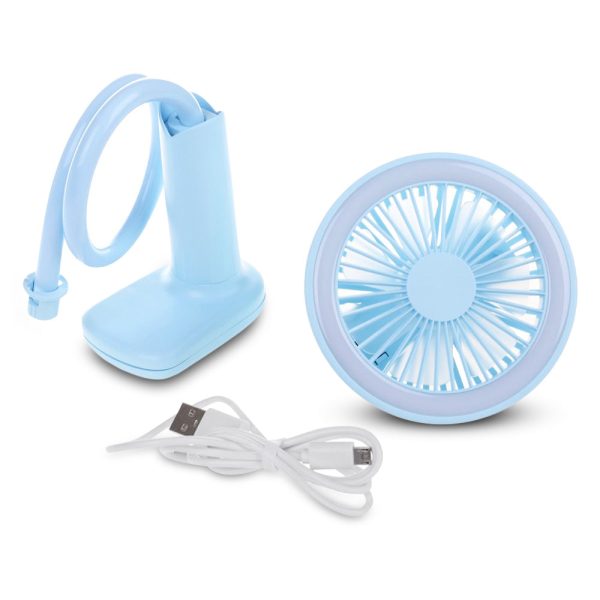 Clip Fan Night Light Dual-use USB 5V 200lm 2.5W 5500K Chargeable Dimmable Lamp - Image 7
