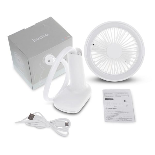Clip Fan Night Light Dual-use USB 5V 200lm 2.5W 5500K Chargeable Dimmable Lamp - Image 5