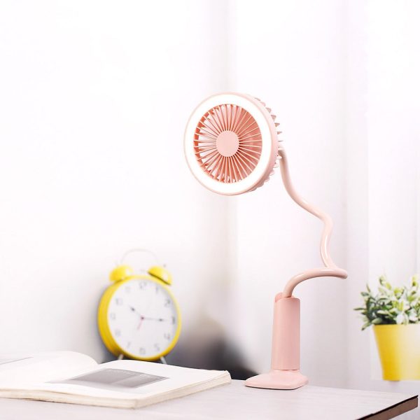 Clip Fan Night Light Dual-use USB 5V 200lm 2.5W 5500K Chargeable Dimmable Lamp - Image 11