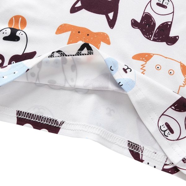 AB0002 Baby Girls Boys T-shirt Top Dog Printed Short Sleeve Round Neck - Image 6