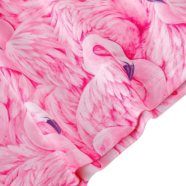 AD0018 Girls Dress Short Sleeve Round Neck Printed Bird Cute Pattern - Image 6