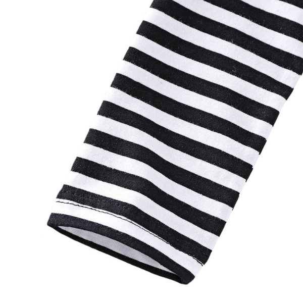 AD0021 Girls Dress Stripe Printed Long Sleeve Colour Blocking Round Neck - Image 5