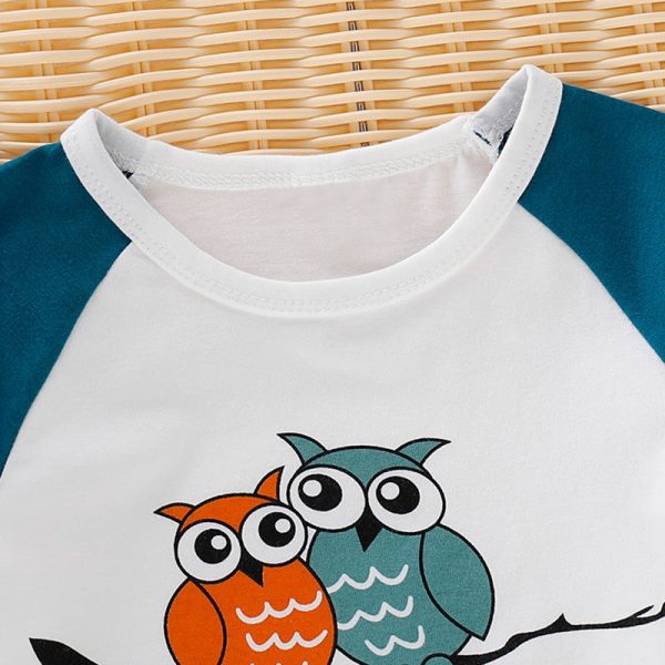 AB0005 Boys 2-piece Suit Top T-shirt Shorts Round Neck Short Sleeve - Image 5