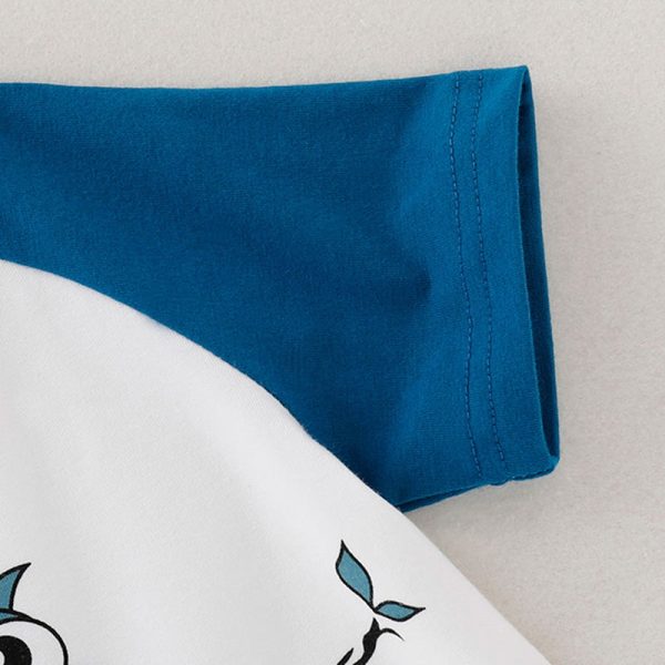 AB0005 Boys 2-piece Suit Top T-shirt Shorts Round Neck Short Sleeve - Image 8