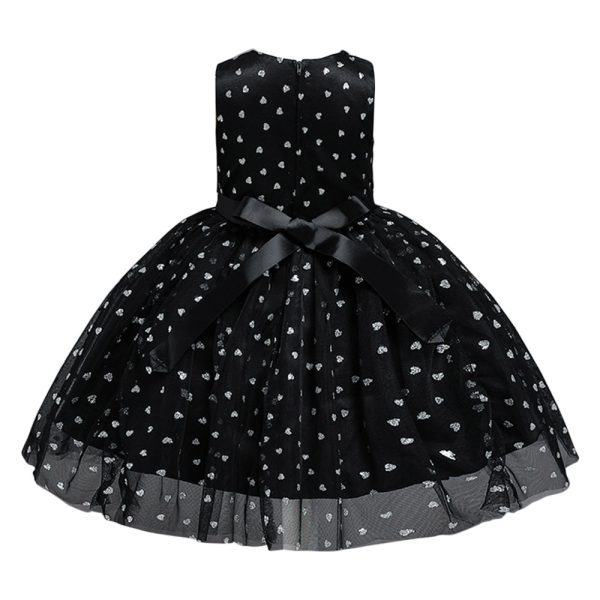 BH2012 Girls Gown Dress Wedding Ball Princess Sleeveless Waist Belt Bow Zipper - Image 11