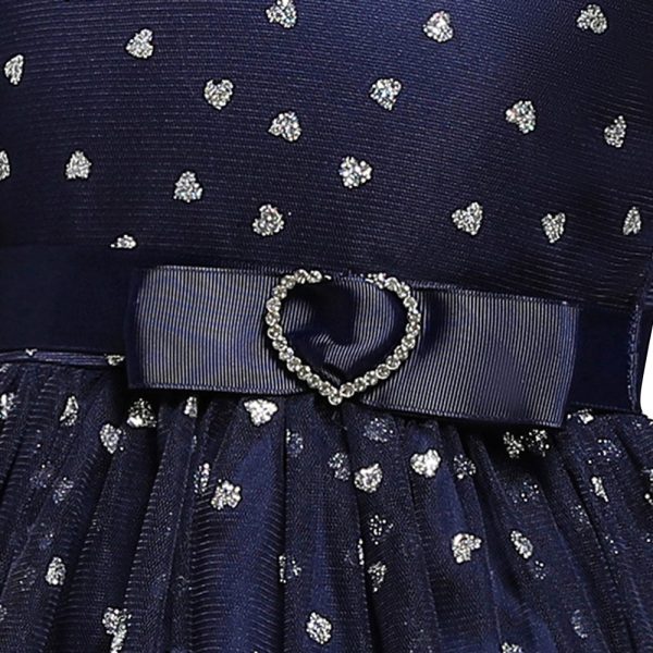 BH2012 Girls Gown Dress Wedding Ball Princess Sleeveless Waist Belt Bow Zipper - Image 16