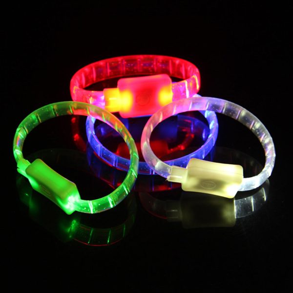 Bracelet LED Colorful Flash 1pcs Rubber Light Soft Plastic Hand Band - Image 9