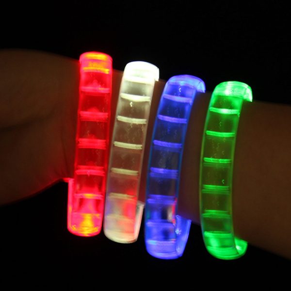Bracelet LED Colorful Flash 1pcs Rubber Light Soft Plastic Hand Band - Image 8