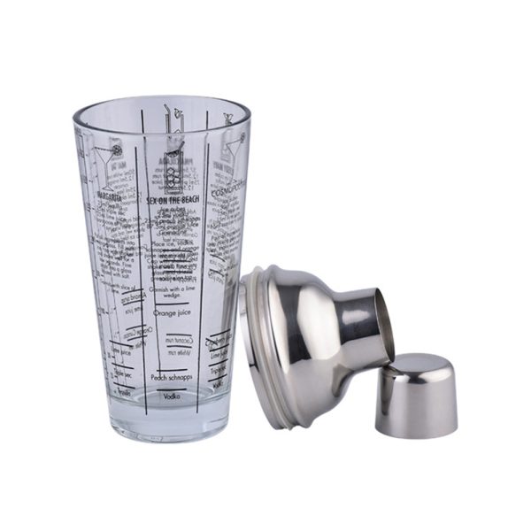 400ml Glass Cocktail Shaker with Marking - Image 2