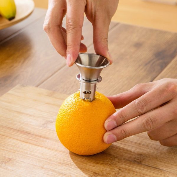 Creative Stainless Steel Thick Manual Fruit Juicer 2pcs - Image 2