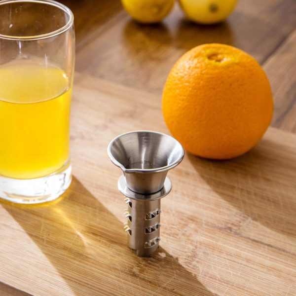 Creative Stainless Steel Thick Manual Fruit Juicer 2pcs - Image 5
