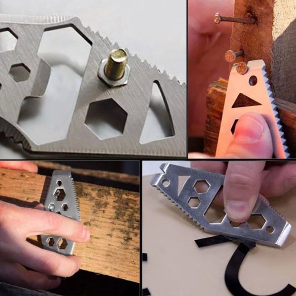 Bottle Opener Hex Wrench Crowbar Scraper Keychain - Image 4