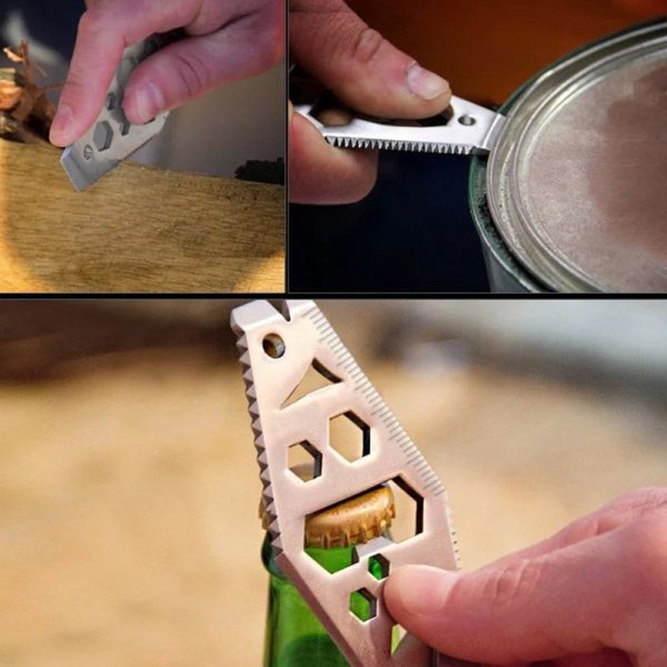 Bottle Opener Hex Wrench Crowbar Scraper Keychain - Image 5