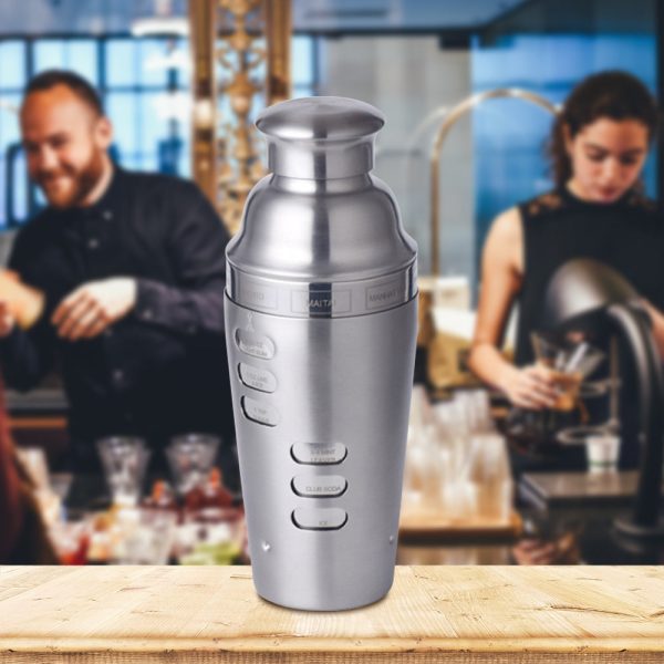 700ml Cocktail Shaker Stainless Steel with Marking - Image 5