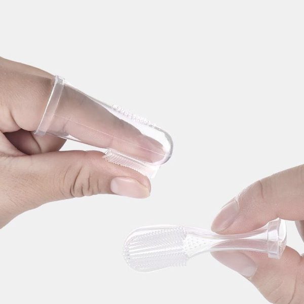 6pcs THREE BEAEVERS Baby Finger Toothbrush Super-soft BPA Free Silicone Teeth Gums Tongue - Image 3