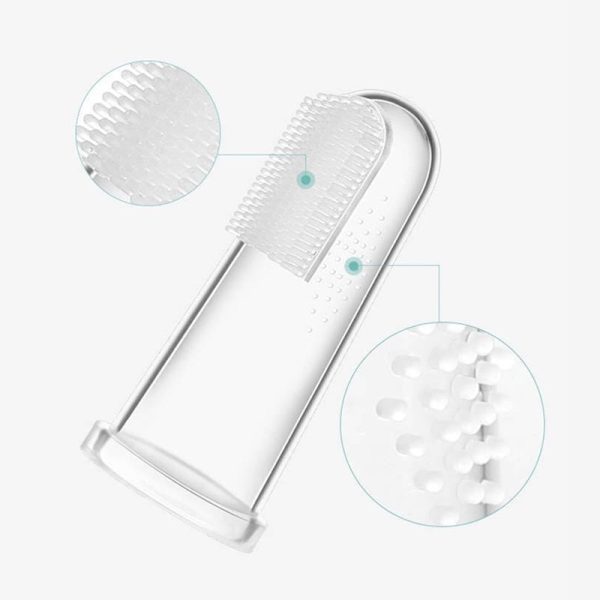 6pcs THREE BEAEVERS Baby Finger Toothbrush Super-soft BPA Free Silicone Teeth Gums Tongue - Image 2