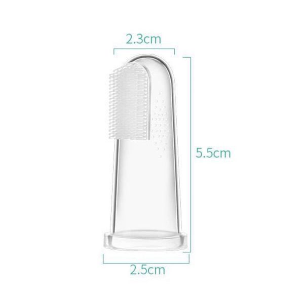 6pcs THREE BEAEVERS Baby Finger Toothbrush Super-soft BPA Free Silicone Teeth Gums Tongue - Image 6