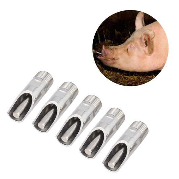 5PCS Drinking Fountains Pig Duck Stainless Steel Automatic Water Nipple Livestock Supplies - Image 3