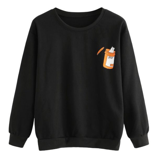 Cats Print Pullover Kitten Women Blouse