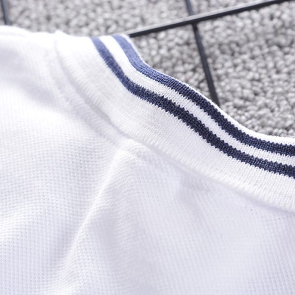 Boys 2-piece Suit T-shirt Shorts Turn-down Collar Short Sleeves Pockets - Image 4
