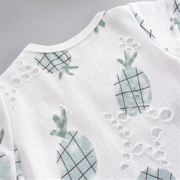 Boys 2-piece Suit T-shirt Shorts Pockets Hollow Turtle print Round Neck Short Sleeves - Image 7
