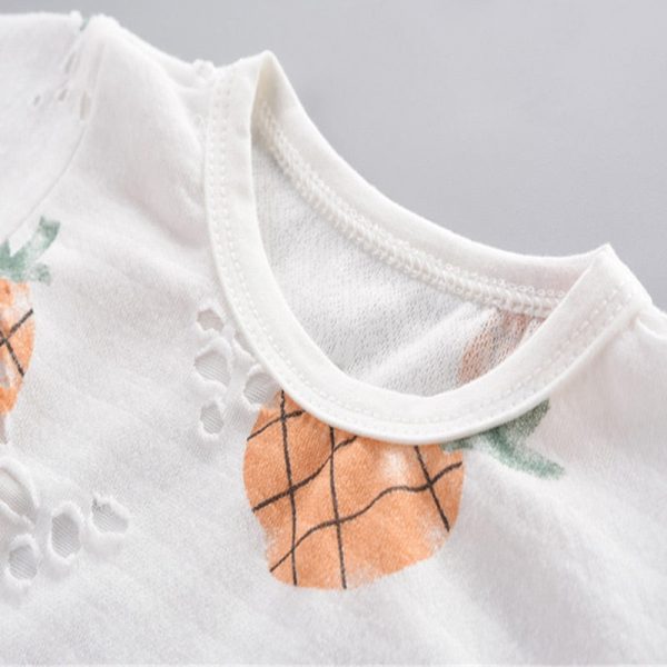 Boys 2-piece Suit T-shirt Shorts Pockets Hollow Turtle print Round Neck Short Sleeves - Image 9