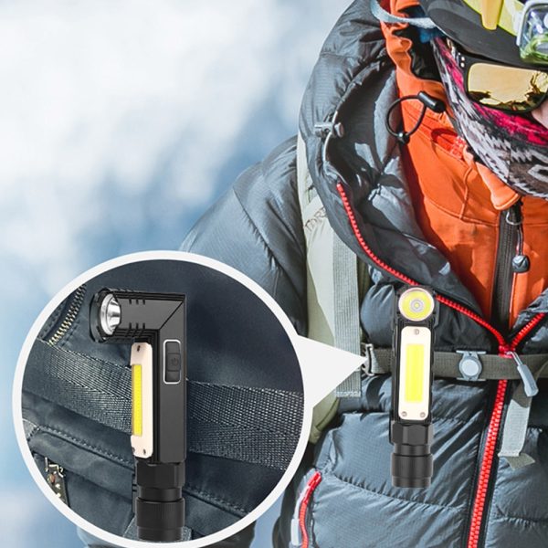 Asafee D3 Multifunction Flashlight COB Rotating Work Light with USB Charging - Image 9