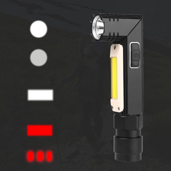 Asafee D3 Multifunction Flashlight COB Rotating Work Light with USB Charging - Image 11