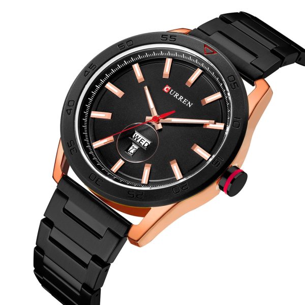 CURREN 8331 Men's Quartz Watch Waterproof Business Round Double Calendar - Image 2