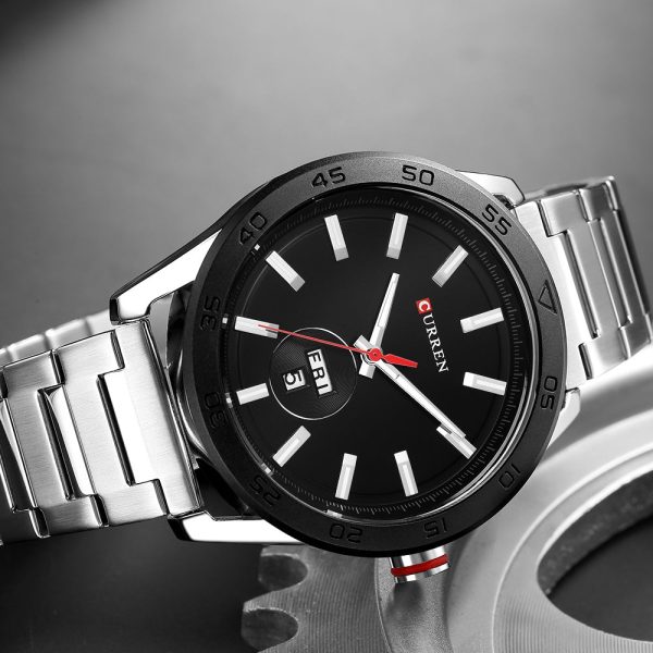 CURREN 8331 Men's Quartz Watch Waterproof Business Round Double Calendar - Image 6