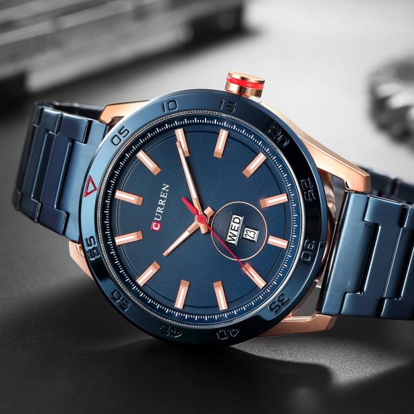 CURREN 8331 Men's Quartz Watch Waterproof Business Round Double Calendar - Image 12