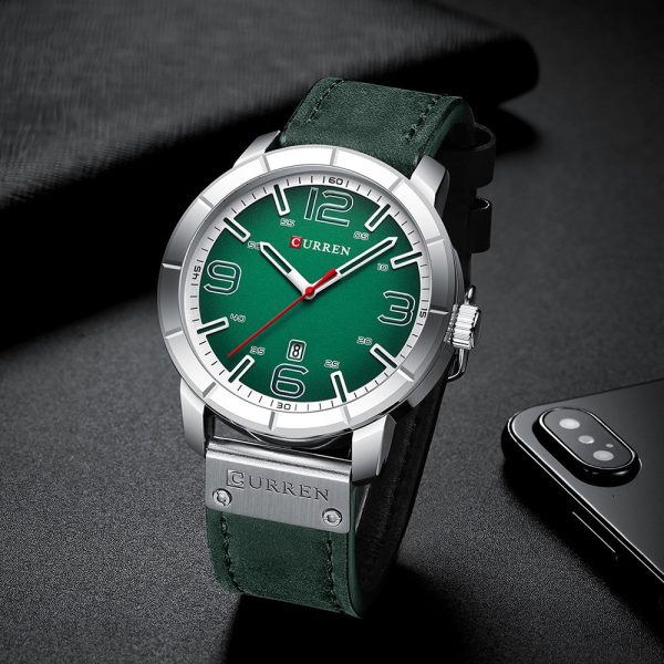 CURREN 8327 Men's Watch Japanese Movement Round Leather Casual Calendar - Image 9