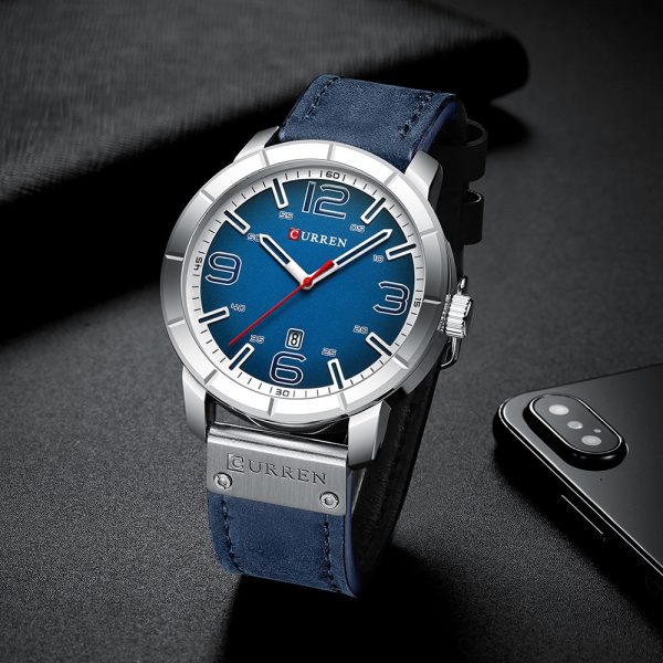 CURREN 8327 Men's Watch Japanese Movement Round Leather Casual Calendar - Image 8