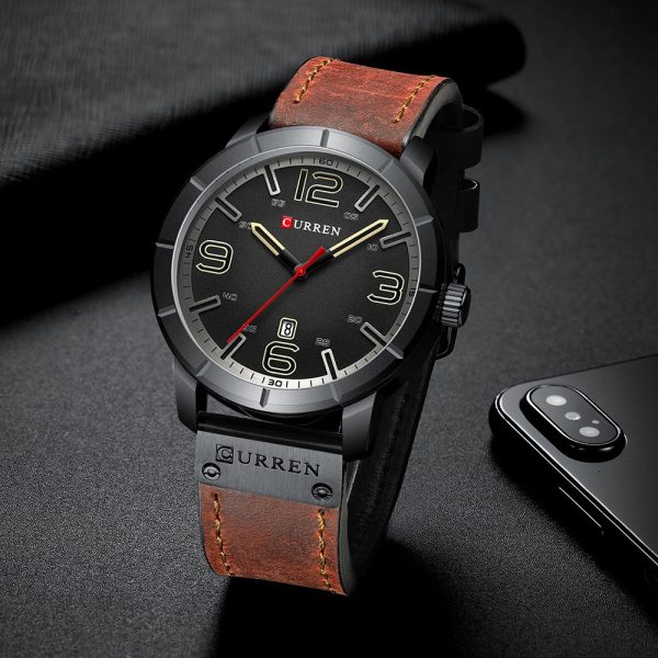 CURREN 8327 Men's Watch Japanese Movement Round Leather Casual Calendar - Image 11