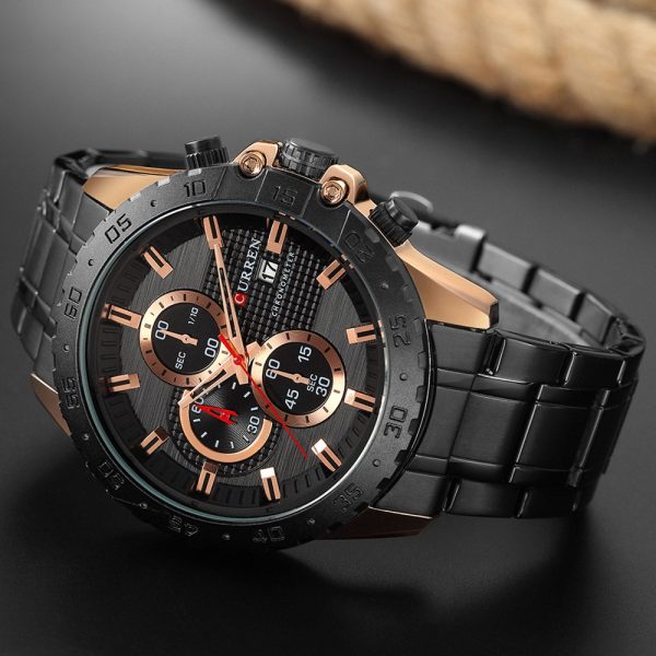 CURREN 8334 Men's Business Watch Three-eye Steel Belt Six-pin Waterproof Calendar - Image 16